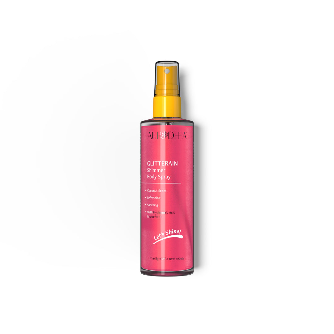 GLITTERAIN - Pink Shimmer Body Spray (Noix de coco) - 150ML