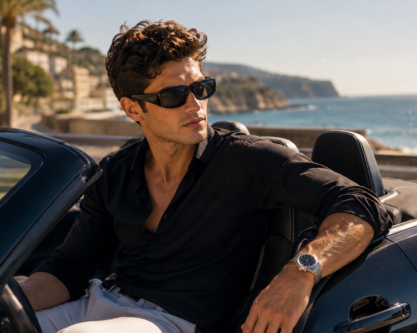 LUNETTES DE SOLEIL «TRAP» SHINY BLACK